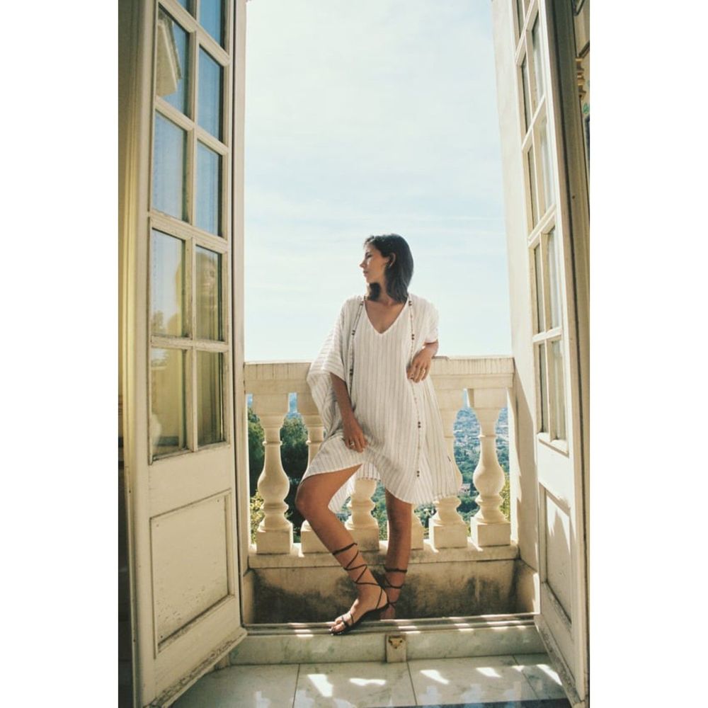 ZARA WOOD BEAD KAFTAN